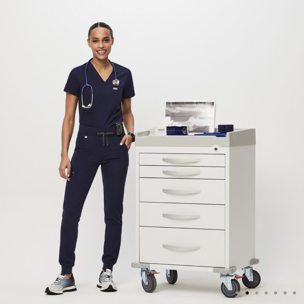 Navy Blue Figs Scrubs Set